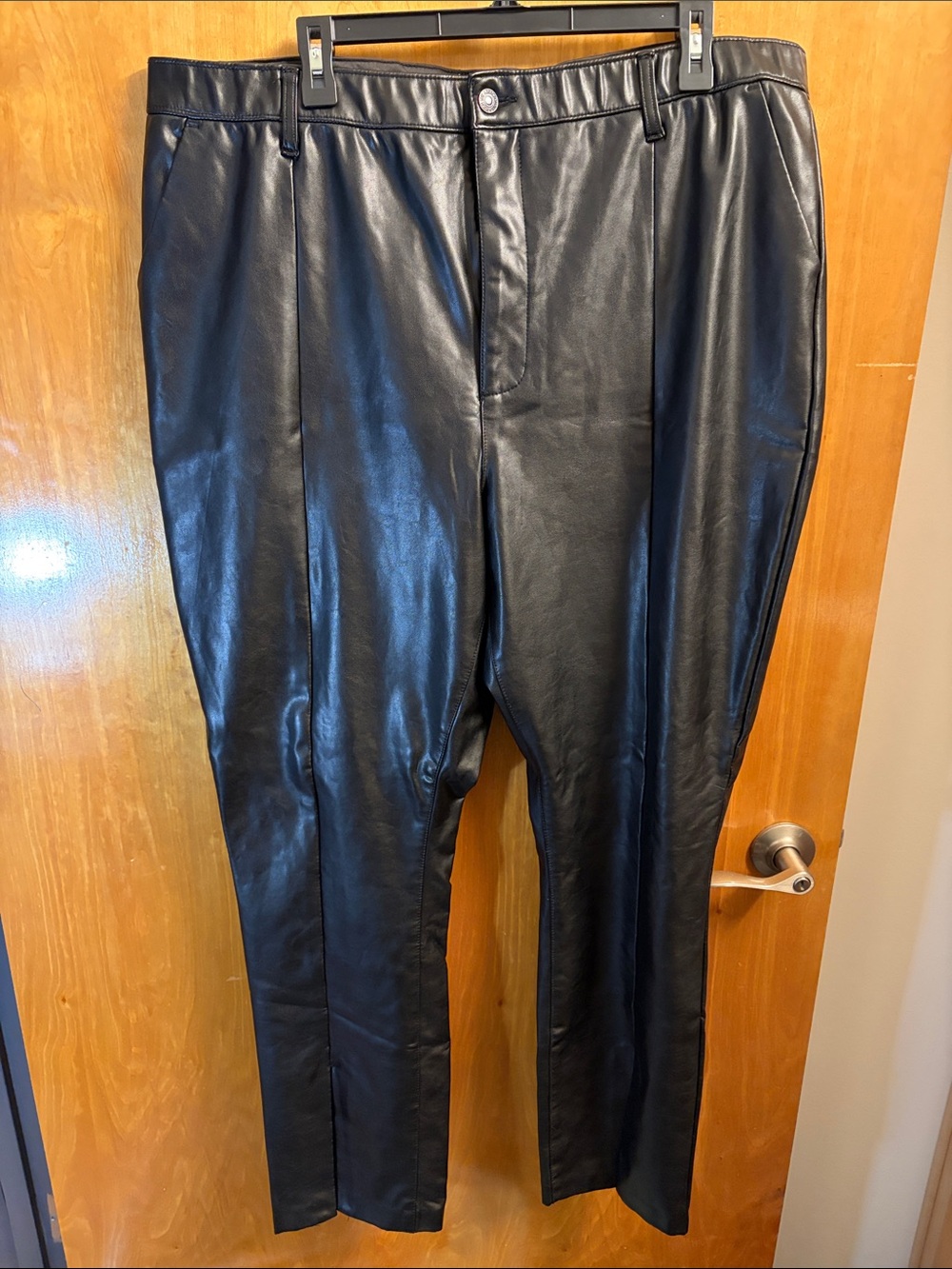 Abercrombie & Fitch Skinny Ultra High Rise Black Faux Leather Pants